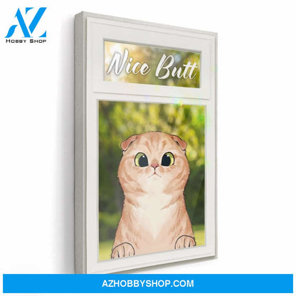 Nice Butt - Peeking Cats Poster & Canvas