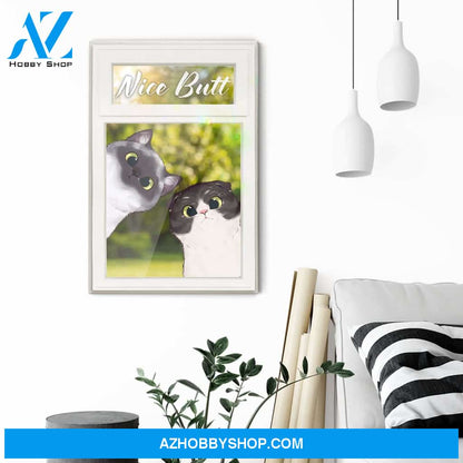 Nice Butt - Peeking Cats Poster & Canvas