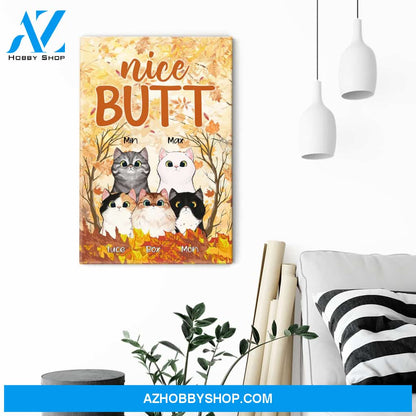 Nice Butt - Personalized Canvas/Poster - Gift For Cat Lovers