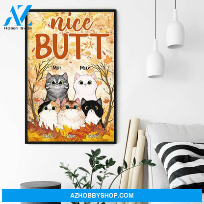 Nice Butt - Personalized Canvas/Poster - Gift For Cat Lovers
