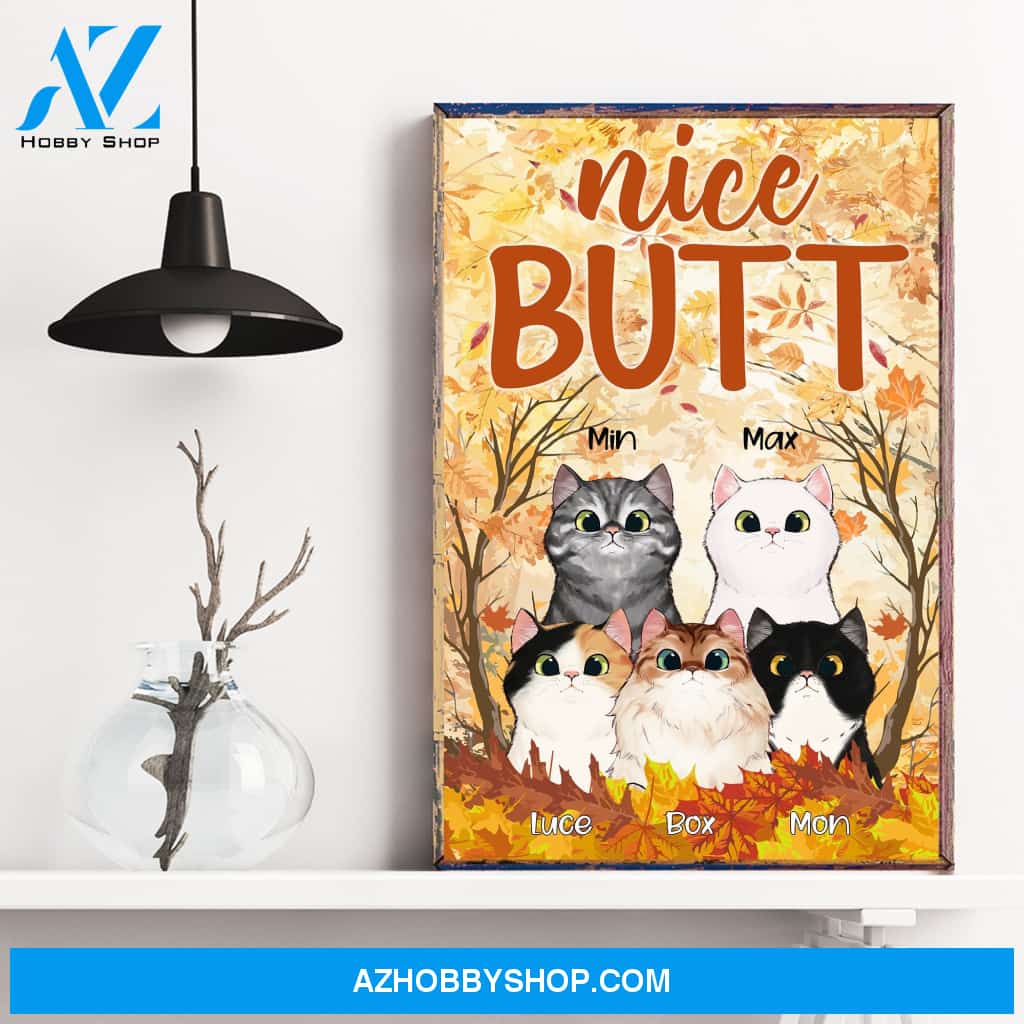 Nice Butt - Personalized Canvas/Poster - Gift For Cat Lovers