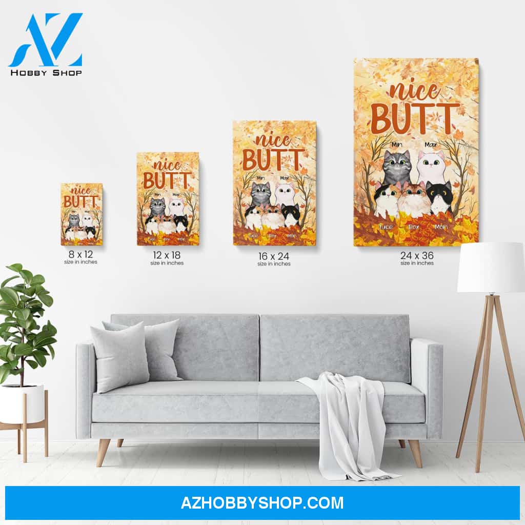 Nice Butt - Personalized Canvas/Poster - Gift For Cat Lovers