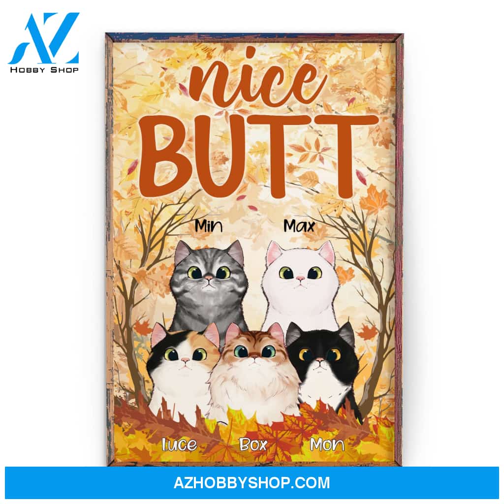 Nice Butt - Personalized Canvas/Poster - Gift For Cat Lovers