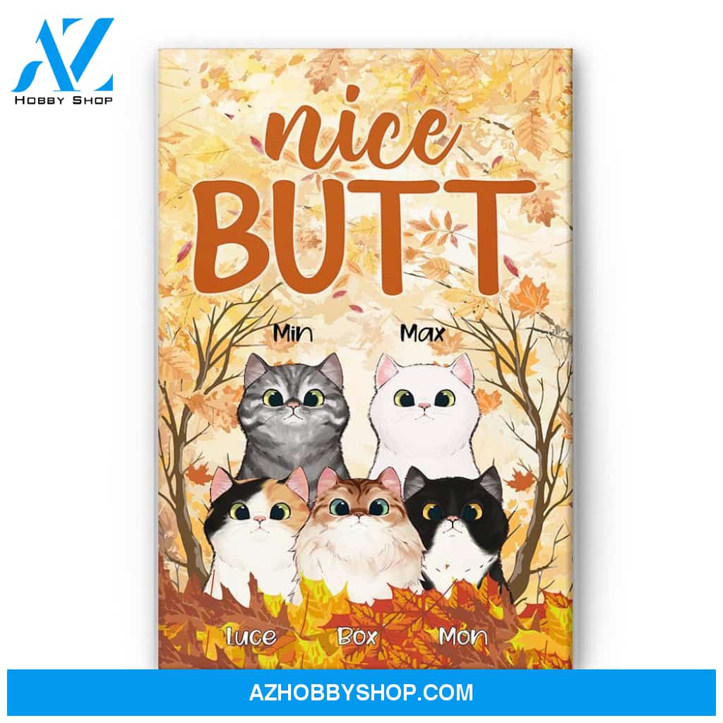 Nice Butt - Personalized Canvas/Poster - Gift For Cat Lovers