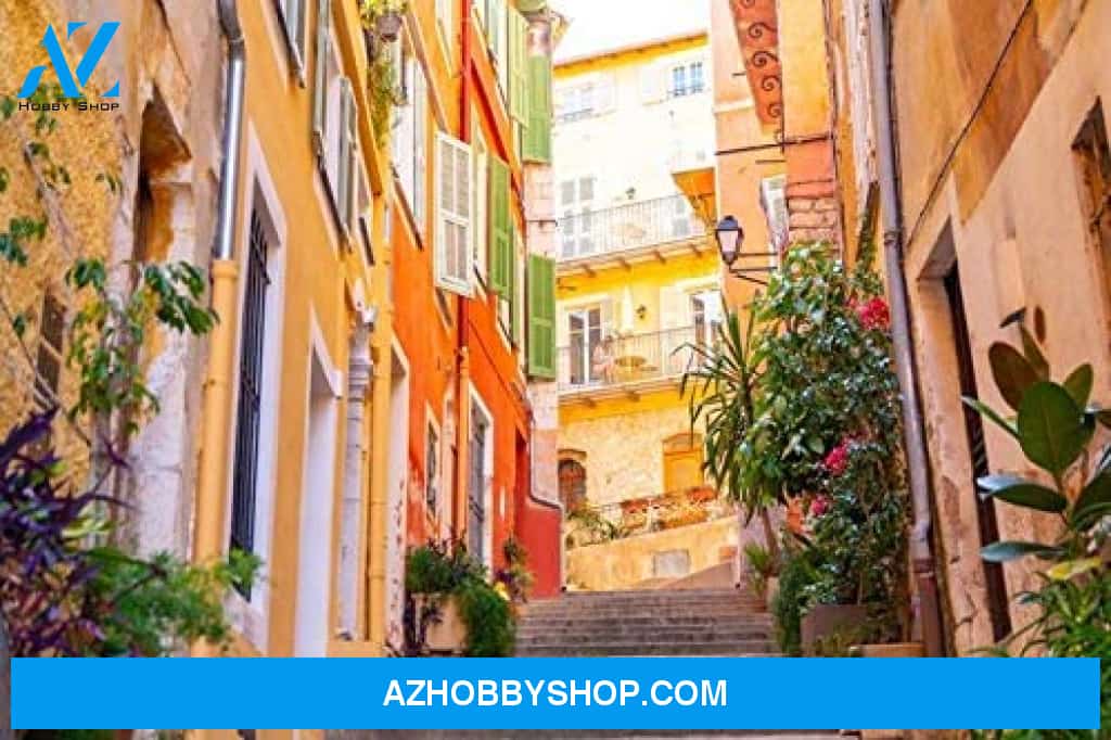 Nice France - Colorful Buildings & Pathway On The French Riviera 