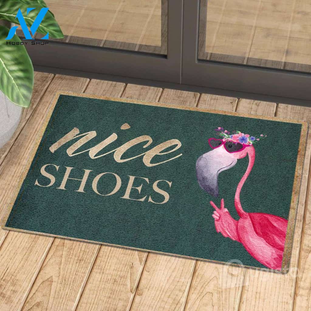 Nice Shoes Flamingo Doormat | Welcome Mat | House Warming Gift