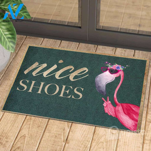 Nice Shoes Flamingo Doormat | Welcome Mat | House Warming Gift