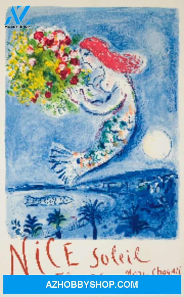 Nice - Soleil Fleurs France C. 1962 - Vintage Poster