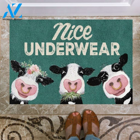 Nice Underwear Cow Doormat Welcome Mat Housewarming Gift Home Decor Farmhouse Funny Doormat Gift Idea For Cow Lovers Gift For Farmer