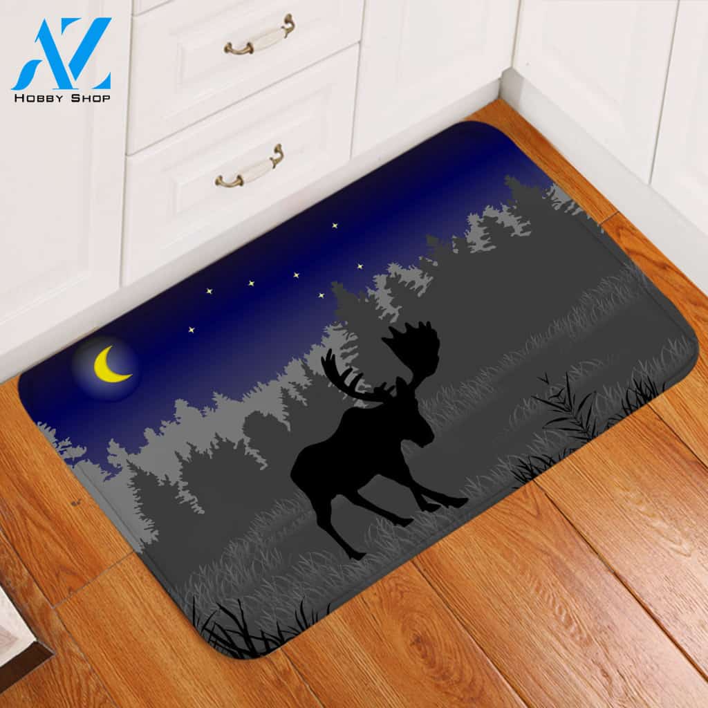 Night Elk Door Mat