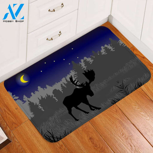 Night Elk Door Mat