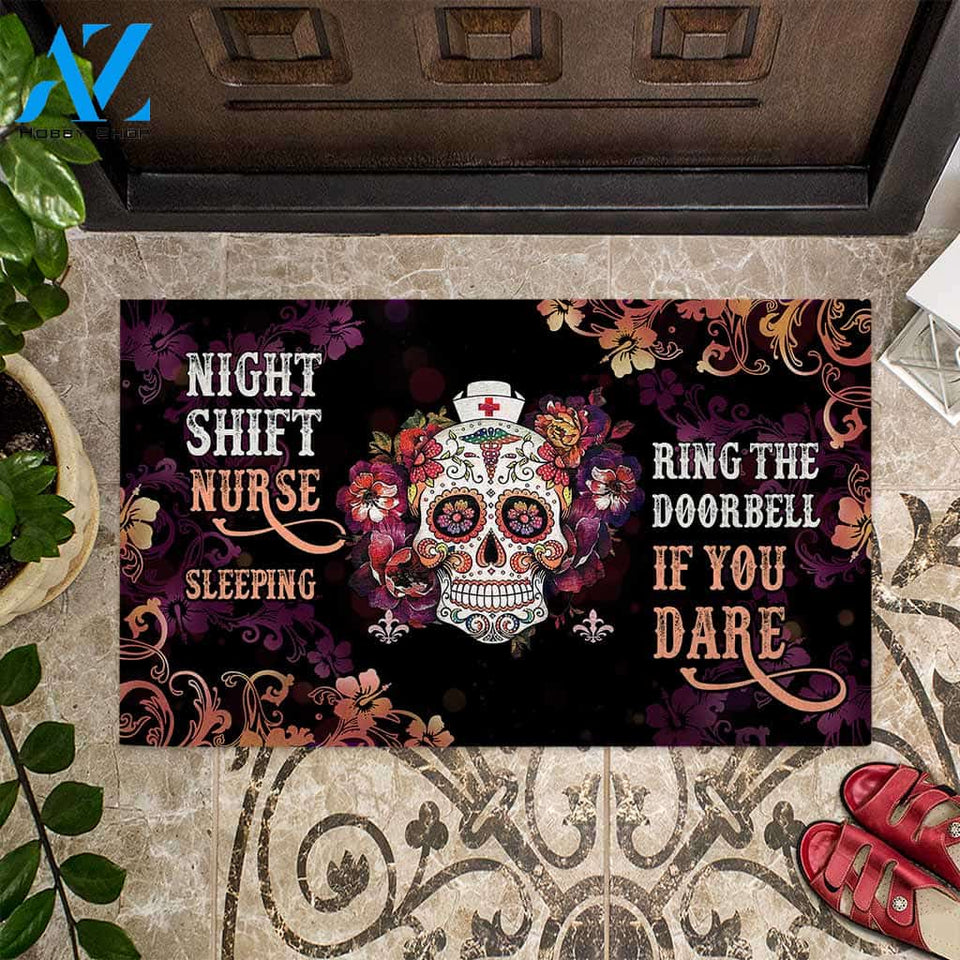 Night Shift Nurse Sleeping - Nurse Doormat