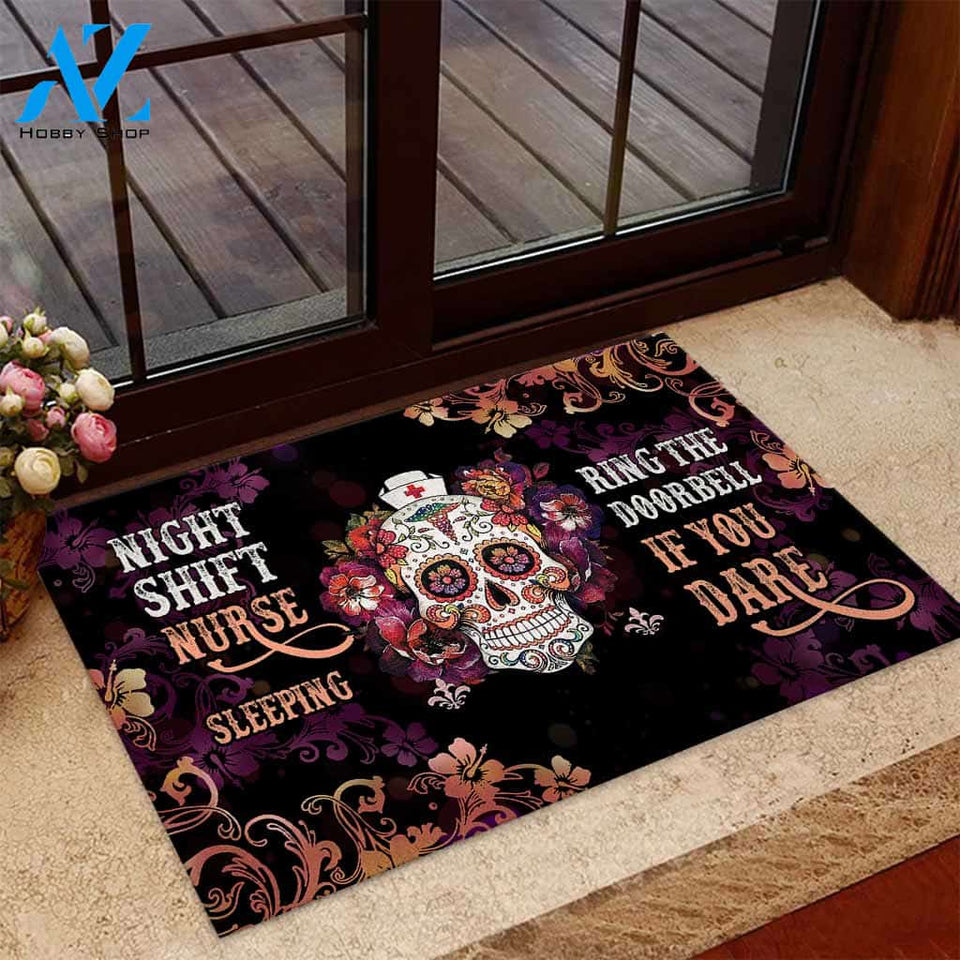 Night Shift Nurse Sleeping - Nurse Doormat