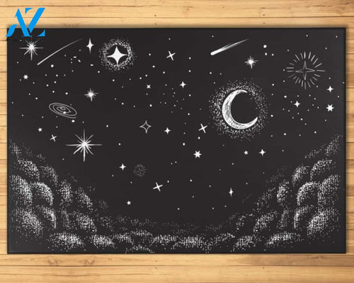 Night Sky Area Rug Celestial Carpet Zodiac Doormat Warm House Gift Welcome Mat Gift for Friend Family