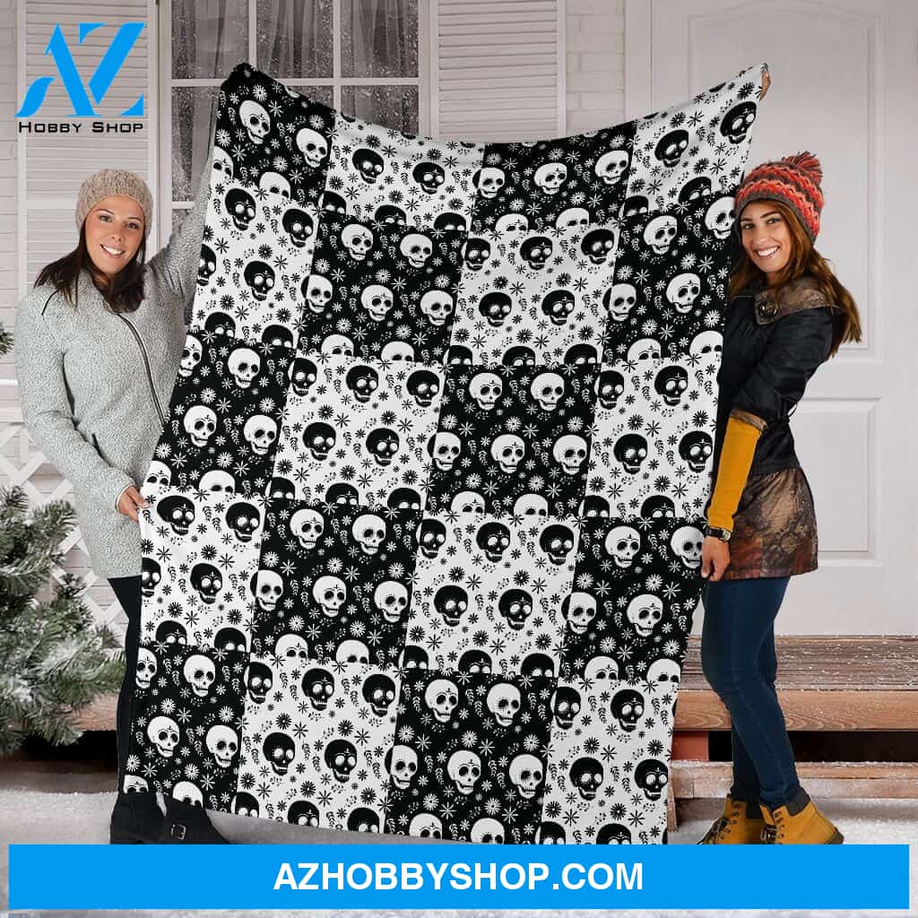 Nightmare Skulls Fleece Fleece Blanket