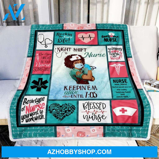 Nightshift Nurse Fleece Blanket