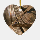 Nineteenth Wedding Anniversary Bronze Ceramic Ornament