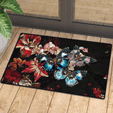 Butterfly And Flower Doormat | Colorful | Size 8x27'' 24x36''
