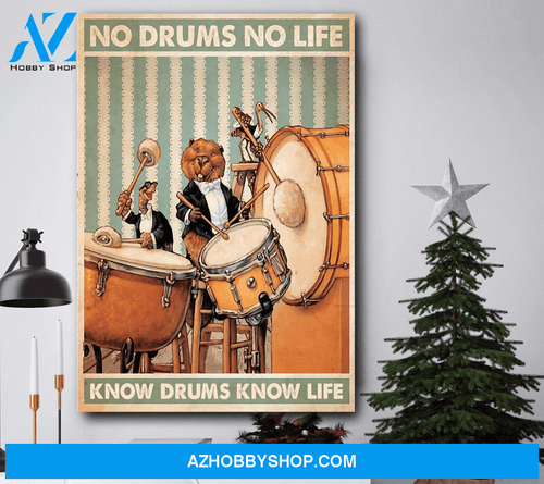 No Drums No Life Know Drums Know Life Canvas And Poster, Wall Decor Visual Art