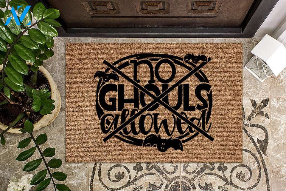 No Ghouls Allowed Halloween Doormat | Welcome Mat | House Warming Gift