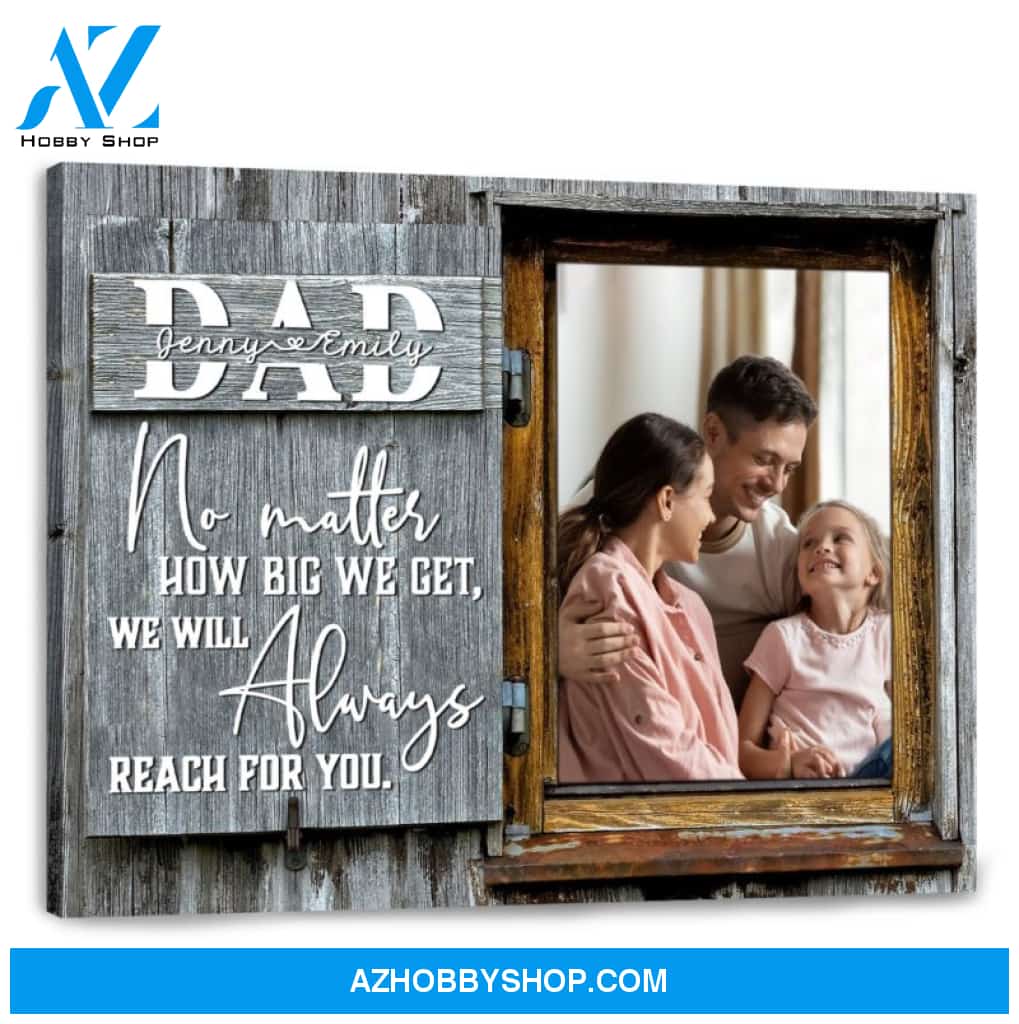 No Matter How Big We Get Canvas Dad Custom Gifts For Dad Best Father Day Gifts Ohcanvas
