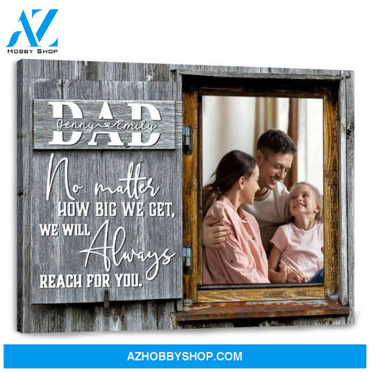No Matter How Big We Get Canvas Dad Custom Gifts For Dad Best Father Day Gifts Ohcanvas