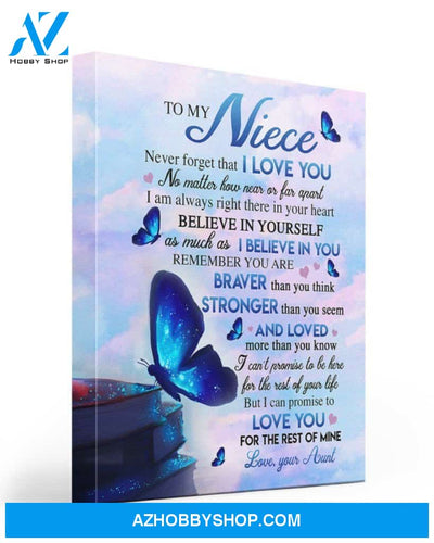 No Matter How Near And Far Apart Butterfly Matte Canvas To Niece Matte Canvas