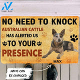 Gearhumans Gearhuman 3D No Need To Knock Australian Cattle Dog Custom Name Doormat