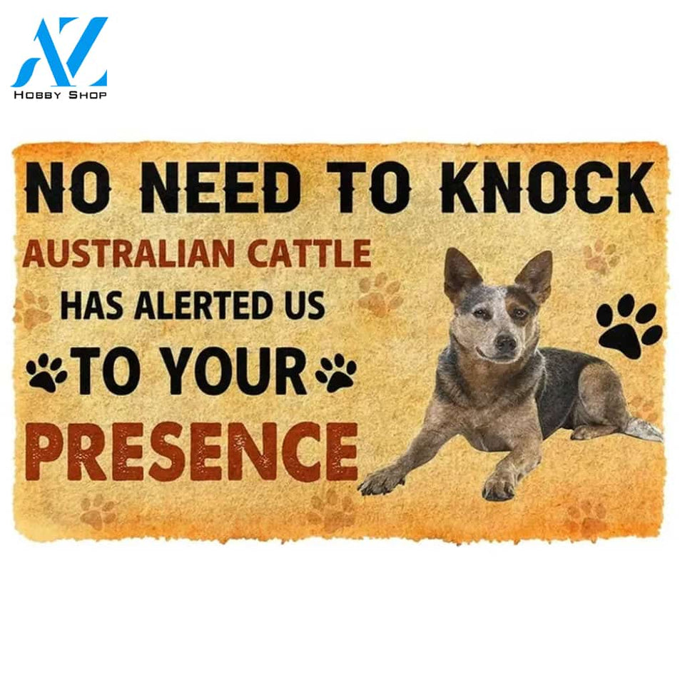 No Need To Knock Australian Cattle Dog Doormat Welcome Mat Housewarming Gift Home Decor Funny Doormat Gift For Dog Lovers