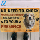 Gearhumans Gearhuman 3D No Need To Knock Australian Shepherd Custom Name Doormat
