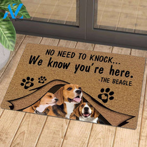 No Need To Knock Beagle Doormat | Welcome Mat | House Warming Gift