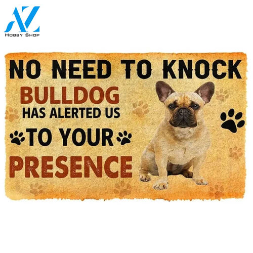 No Need To Knock Bulldog Doormat Welcome Mat Housewarming Gift Home Decor Funny Doormat Gift For Dog Lovers