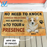 Gearhumans Gearhuman 3D No Need To Knock Cardigan Welsh Corgi Dogs Custom Name Doormat