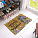 No Need To Knock Dachshund Alerted Lavender Printed Doormat Home Decor
