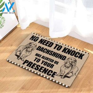 No Need To Knock Dachshund Doormat | Welcome Mat | House Warming Gift