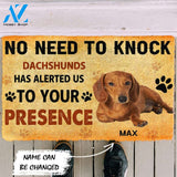 Gearhumans Gearhuman 3D No Need To Knock Dachshunds Dog Custom Name Doormat