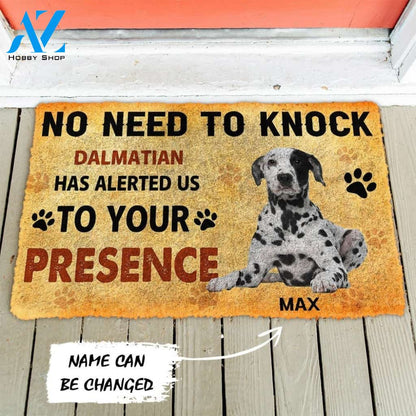 Gearhumans Gearhuman 3D No Need To Knock Dalmatian Dog Custom Name Doormat