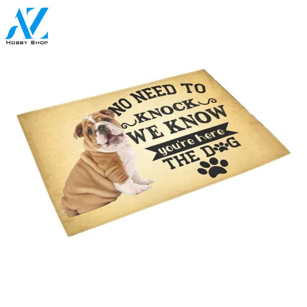 No Need To Knock Dog Paw Printed Doormat Home Decor