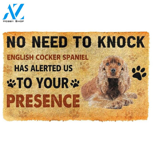 No Need To Knock English Cocker Spaniel Dog Doormat Welcome Mat Housewarming Gift Home Decor Funny Doormat Gift For Dog Lovers