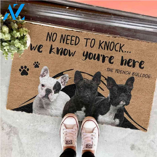 No Need To Knock French Bulldog CLA1710098D Doormat