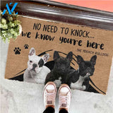 No Need To Knock French Bulldog CLA1710098D Doormat