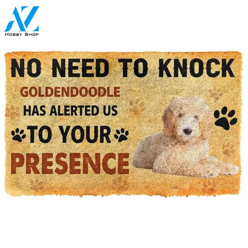 No Need To Knock Goldendoodle Dog Doormat Welcome Mat Housewarming Gift Home Decor Funny Doormat Gift For Dog Lovers