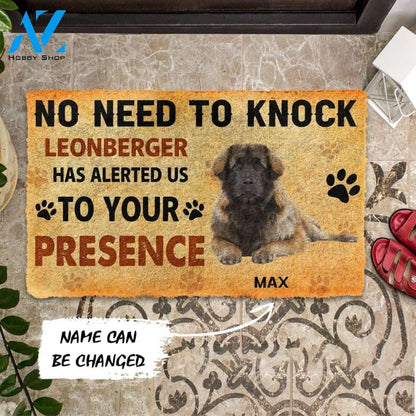 Gearhumans Gearhuman 3D No Need To Knock Leonberger Dog Custom Name Doormat