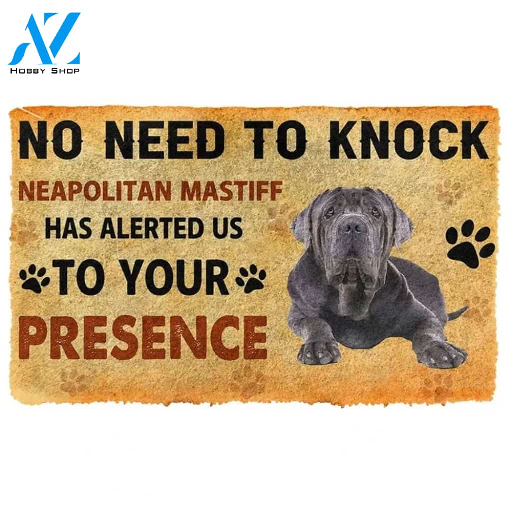 No Need To Knock Neapolitan Mastiff Dog Doormat Welcome Mat Housewarming Gift Home Decor Funny Doormat Gift For Dog Lovers