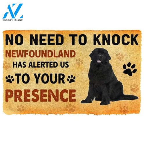 No Need To Knock Newfoundland Dog Doormat Welcome Mat Housewarming Gift Home Decor Funny Doormat Gift For Dog Lovers