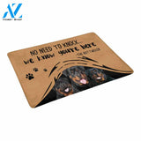 NO NEED TO KNOCK ROTTWEILER Doormat 23.6" x 15.7" | Welcome Mat | House Warming Gift