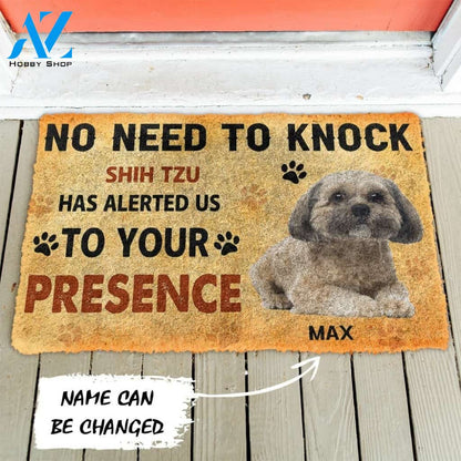 Gearhumans Gearhuman 3D No Need To Knock Shih Tzu Dog Custom Name Doormat
