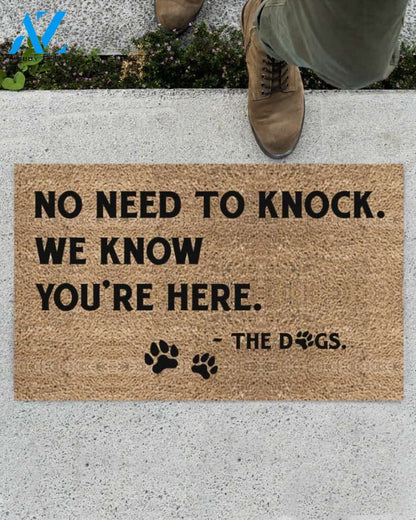 No Need To Knock The Dogs Funny Doormat Gift For Dog Lovers Birthday Gift Home Decor Warm House Gift Welcome Mat