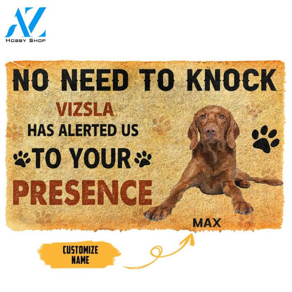Gearhumans Gearhuman 3D No Need To Knock Vizsla Dog Custom Name Doormat