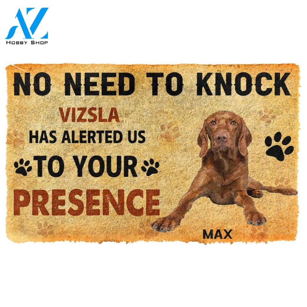 Gearhumans Gearhuman 3D No Need To Knock Vizsla Dog Custom Name Doormat